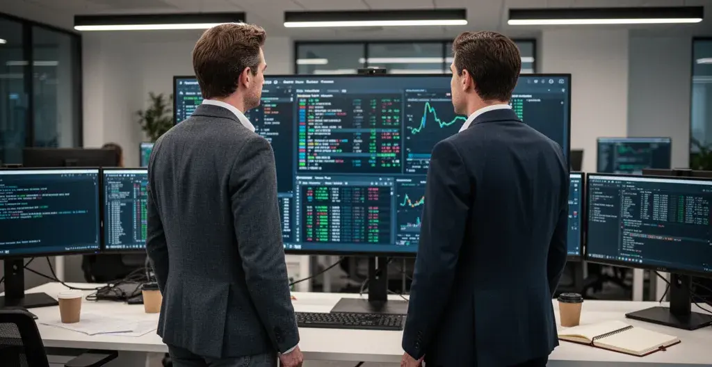 Sales manager reviewing commission performance dashboard for coaching insights